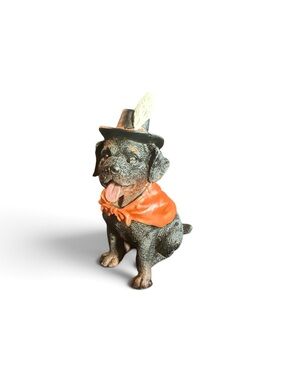 Candy Corn Lane Rottweiler Figurine